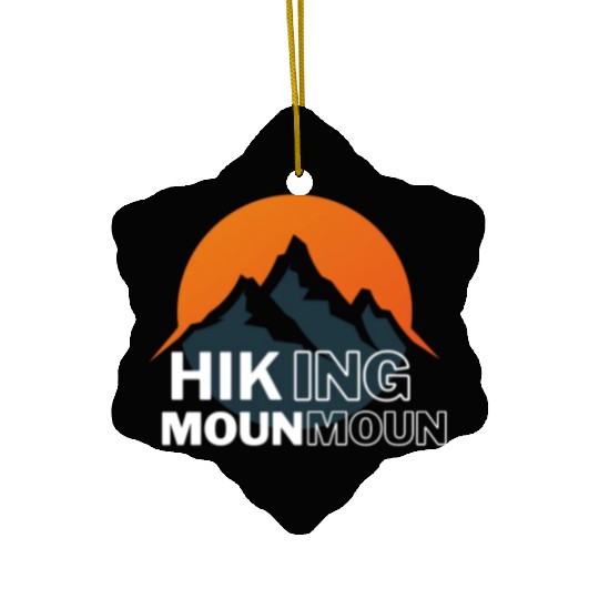 Hiking mountain Ceramic Ornaments