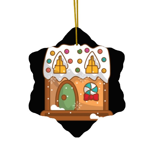 Gingerbread real estate Ceramic Ornaments