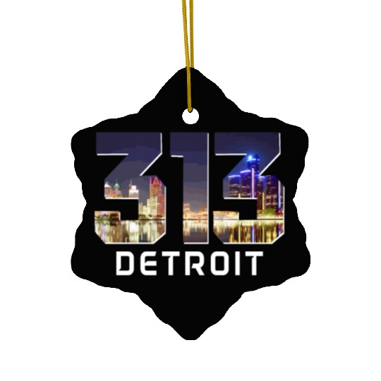 Detroit Michigan Motor City USA Ceramic Ornaments