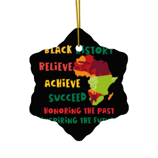 Honoring Past Inspiring Future Black History Month Ceramic Ornaments