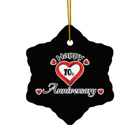 anniversary 70th Ceramic Ornaments
