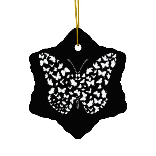Butterfly Butterflies Insect Silhouette Ceramic Ornaments