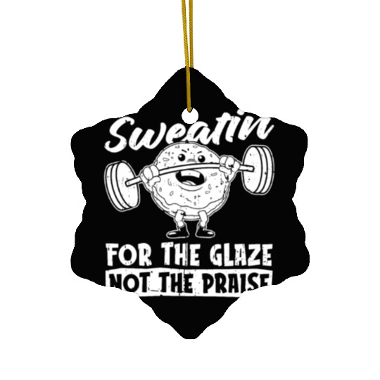 Fitness Donut Funny Donut Gym Ceramic Ornaments