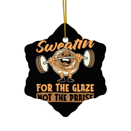 Fitness Donut Funny Donut Gym Ceramic Ornaments