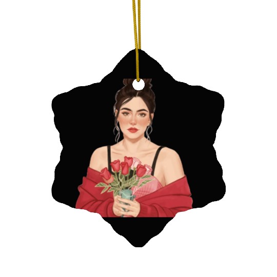 women flower Ceramic Ornaments