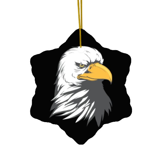 Bald Eagle Head Cartoon Ceramic Ornaments