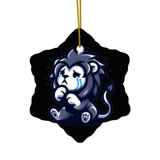 Sad lion Ceramic Ornaments