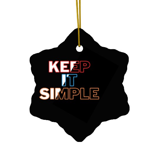 Minimalist Mastery: Keep It Simple Apparel Ceramic Ornaments