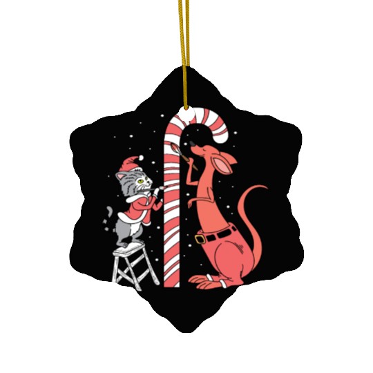 Delicious Candy Cane Foodie and Candy Lover Gift Ceramic Ornaments