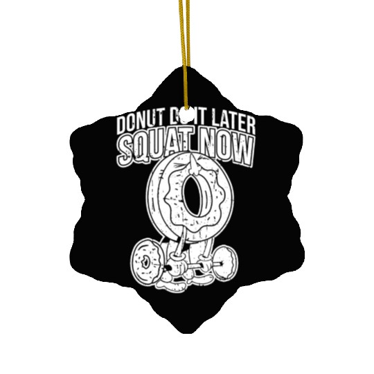 Fitness Donut Funny Donut Gym Ceramic Ornaments