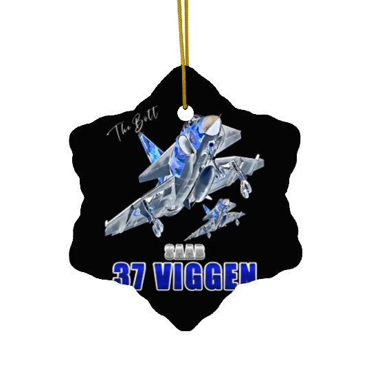 Saab 37 Viggen Swedish Multi Combat Aircraft Ceramic Ornaments