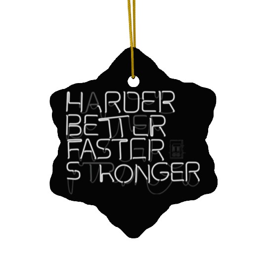 Harder Better Faster Stronger Punk Ceramic Ornaments