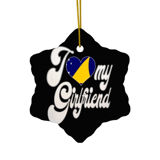 TokelauI Love My Tokelauan Girlfriend Ceramic Ornaments