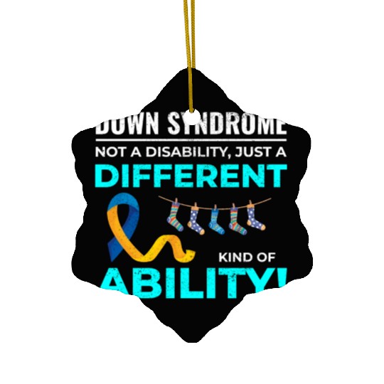 Down Syndrome Awareness Different Ability Ceramic Ornaments