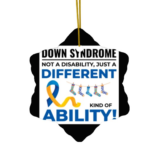 Down Syndrome Awareness Different Ability Ceramic Ornaments