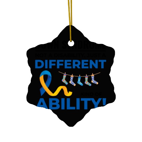 Down Syndrome Awareness Different Ability Ceramic Ornaments