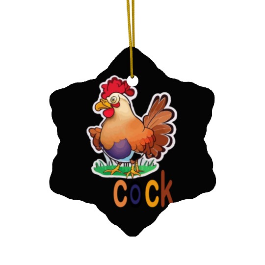 cute cock animal Ceramic Ornaments