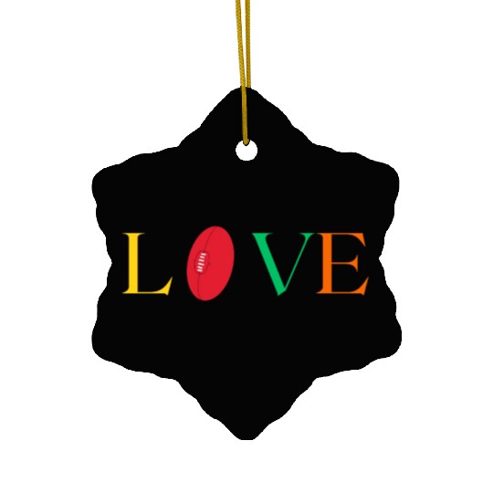 Love AFL Football Ceramic Ornaments