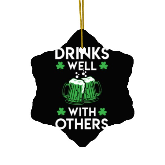 Green Beer St Patrick s Day Ceramic Ornaments