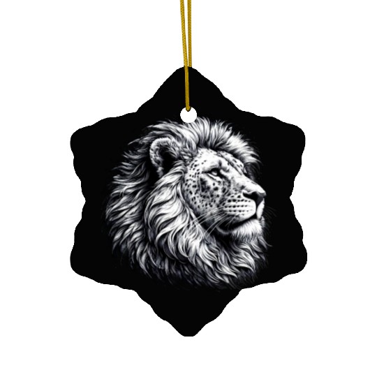 Lion Face Ceramic Ornaments