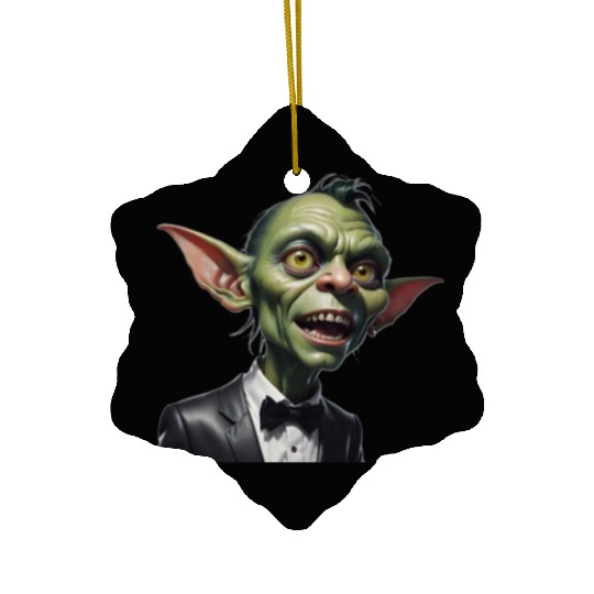 Green Goblin with Tuxedo Ceramic Ornaments