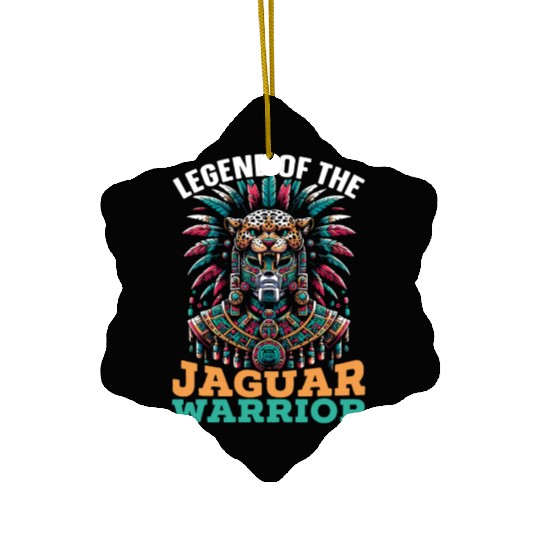 Aztec Jaguar Warrior Aztec Culture Indigenous Ceramic Ornaments