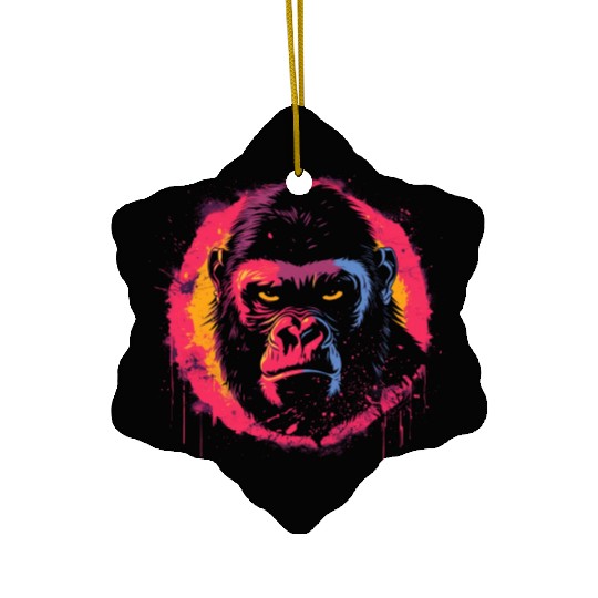 Angry Gorilla Ceramic Ornaments