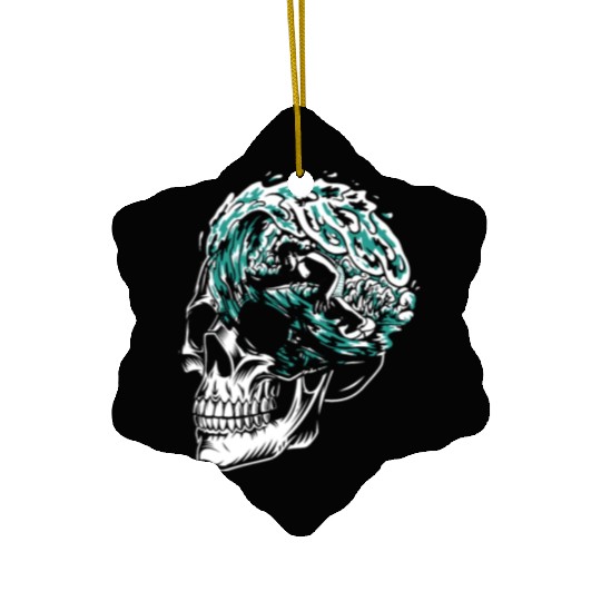 Surfing Surfer Skull Skull Nature Ceramic Ornaments