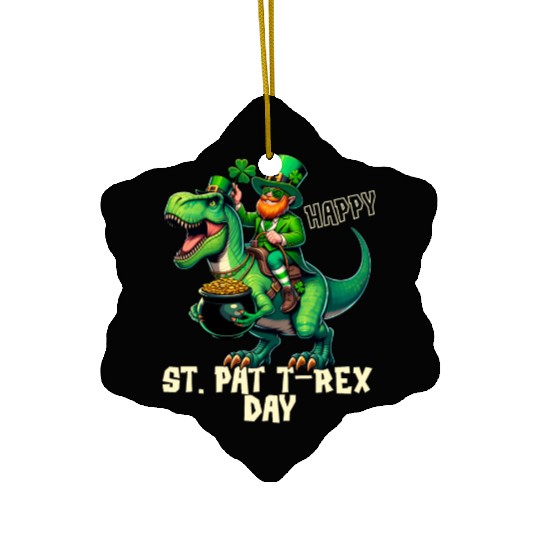 Happy St Pat-Rex Day Dinosaur Boys St Patricks Day Ceramic Ornaments