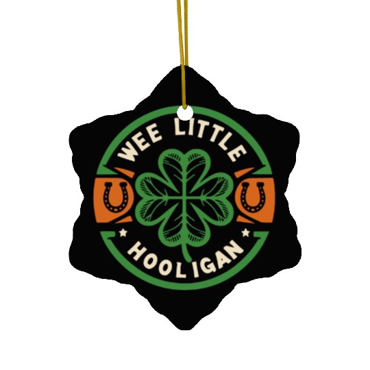 Lucky Hooligan Clover Ceramic Ornaments