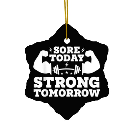 Motivational Fitness Gym Exercise Ceramic Ornaments