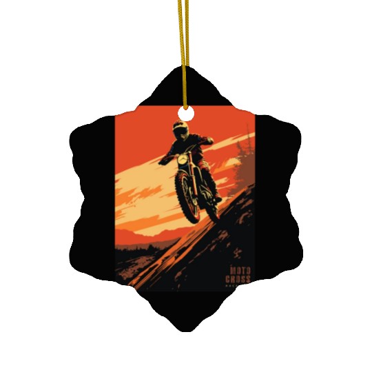 Sunset Motocross - Race Day Ceramic Ornaments