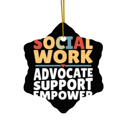 Political Science Social Works LCSW Social Worker Ceramic Ornaments