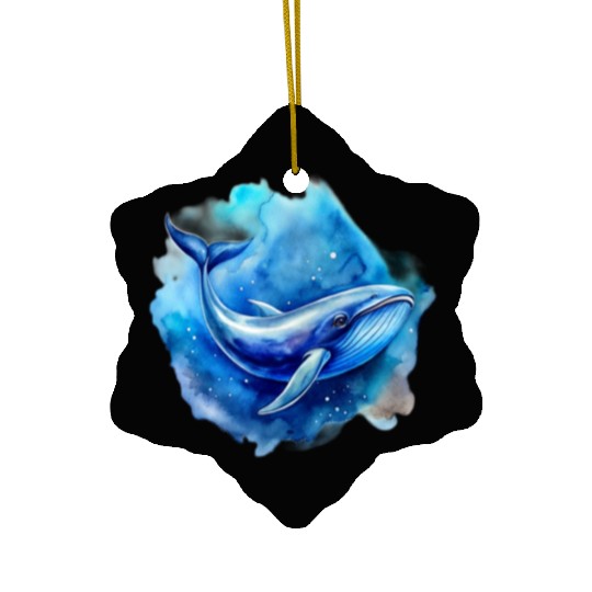 blue whale Ceramic Ornaments