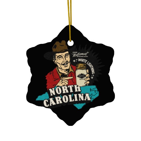 Vintage Raleigh NC Moonshine Ceramic Ornaments