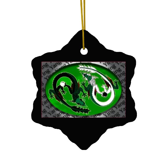 Yang and Ying Ceramic Ornaments