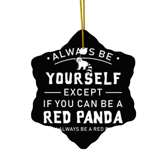 Cute Red Panda Gift Panda Lover Christmas Ceramic Ornaments