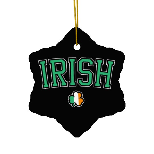 St. Patrick's Day Irish College Shamrock Ceramic Ornaments