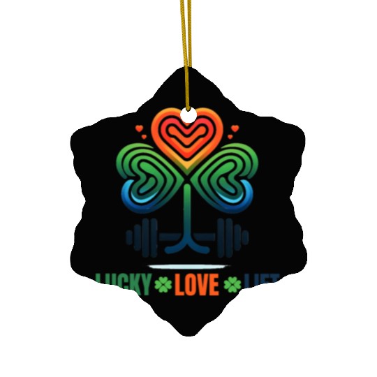 Lucky Love Lift Workout Ceramic Ornaments