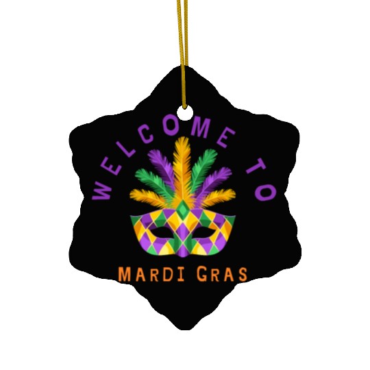 design of Mardi Gras Ceramic Ornaments