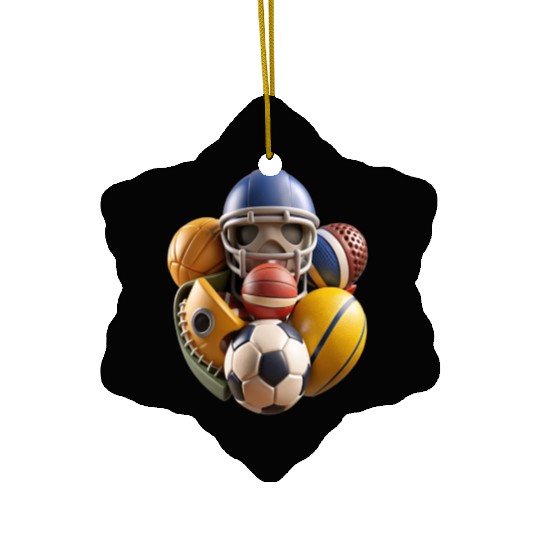 Game Day All Day College Sports Ceramic Ornaments