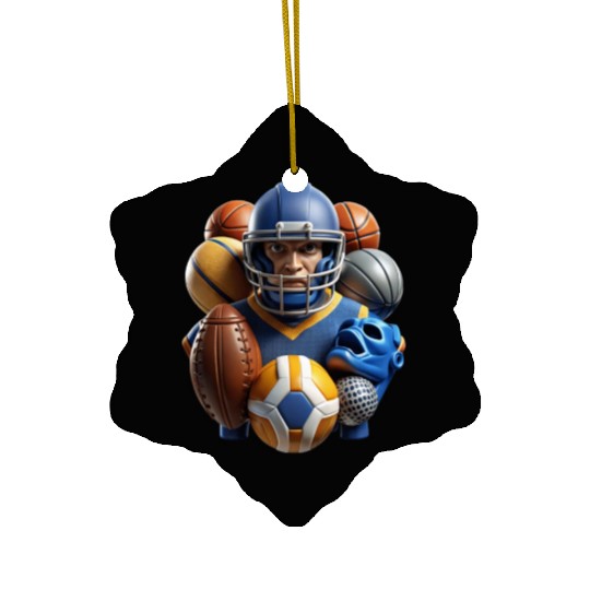Game Day Champ Representing College Athletics Ceramic Ornaments