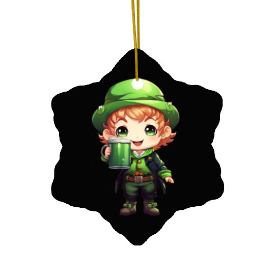 Green Beer on St Patricks Day Ceramic Ornaments