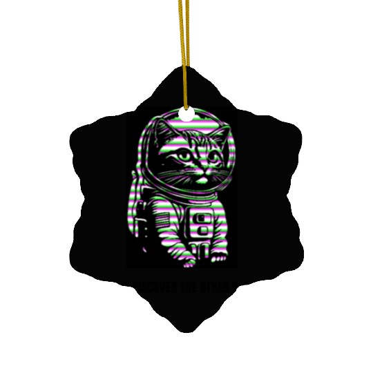 Let's discover the other planet, Astronaut cat. Ceramic Ornaments