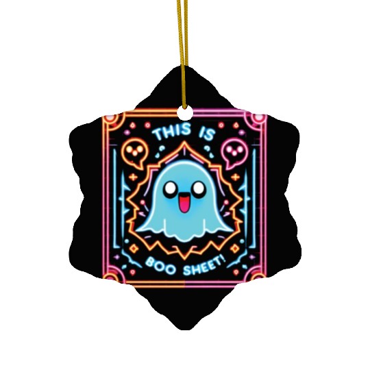THIS IS BOO SHEET! Version 2, neon colors Ceramic Ornaments