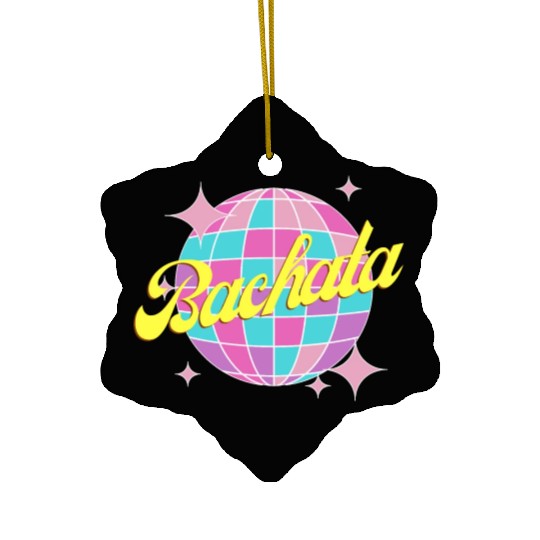 Bachata dance neon color disco ball Ceramic Ornaments