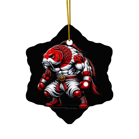 Koi fish national flag of Japan Ceramic Ornaments