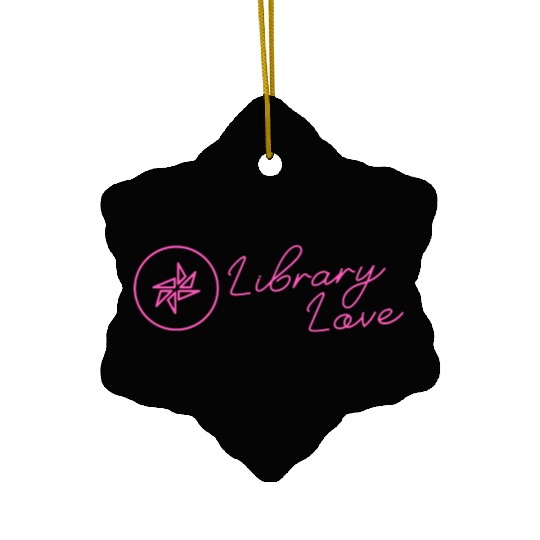 ALIA Library Love Neon Pink Solid Ceramic Ornaments