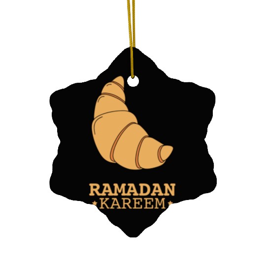 The crescent croissant is a sweet combination Ceramic Ornaments