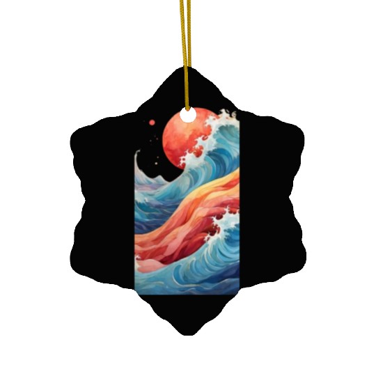 Stylish & Cozy Clothing Designs for Cold Seasons" Ceramic Ornaments